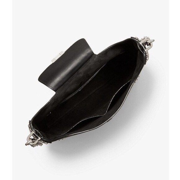 Michael Kors Collection Bancroft Oversized Floral Calf Leather Snakeskin Bag - Picture 2 of 11